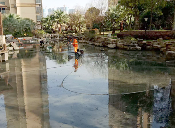 泗阳景观池淤泥清理